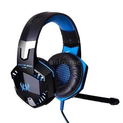 Sonido Surround Gaming Auricular Diadema Stereo Mic Bajo Led