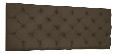 Cabeceira Painel Capitonê King 1,95m Jade Suede Marrom