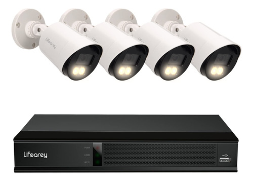 Lifoarey Sistema De Camara De Seguridad 1080p, Dvr De 8 Cana