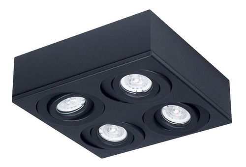 Plafon Direccional Led Negro Gu10 Alta Potencia Buena Luz 