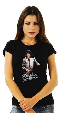 Polera Mujer Michael Jackson Crotch Grab Pop Impresión Direc