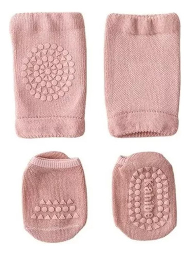 Rodilleras Y Calcetines Antiderrape Para Bebe 8 Pzs (2 Sets)