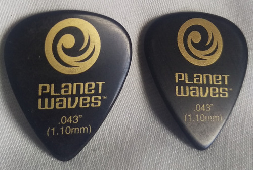 2x Pajuelas De Guitarra Planet Waves Extra Heavy Negras 1.10