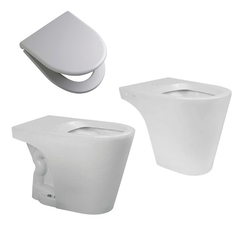 Combo Marina Ferrum Inodoro Corto Bidet 1 Ag + Tapa Cs6203