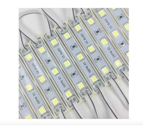 Módulos Barra 3 Led 5054 Adhesivo Blanco Frió X 4 Modulos 