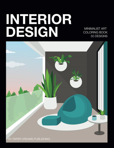 Libro: Minimalist Art Interior Design Coloring Book For Adul