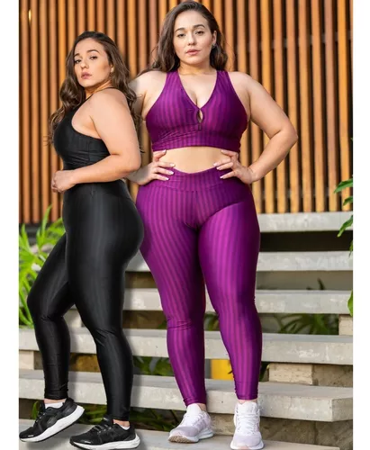 Legging 3D Fitness Plus Size Ciclame