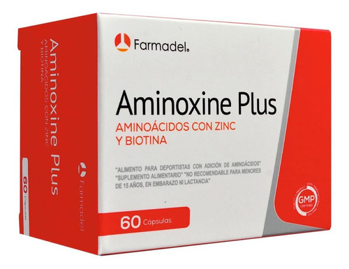Aminoxine Plus - Farmadel, Aminoácidos (60 Caps) Sabor Sin Sabor