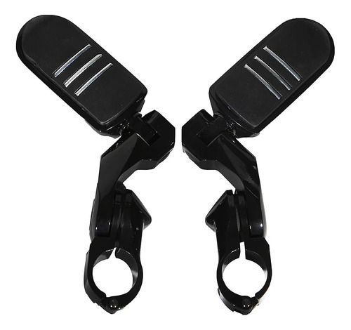 Posapies Para Defensa Largos Moto Chopper 32 Mm Negro