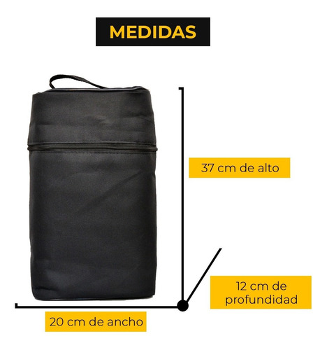 Imagen 5 de 6 de Mochila Matera Para Termo Stanley Negro Oki Regalos Termo