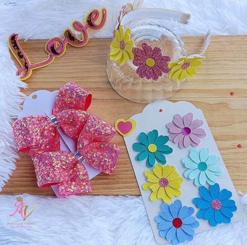 Imagen 7 de 8 de Flores De Tela - Flores De Cuero - Flores De Cuerina