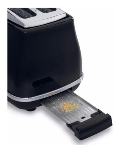 Imagen 4 de 6 de Tostadora Delonghi Icona Negra Cto2003bk Para 2 Panes Digya