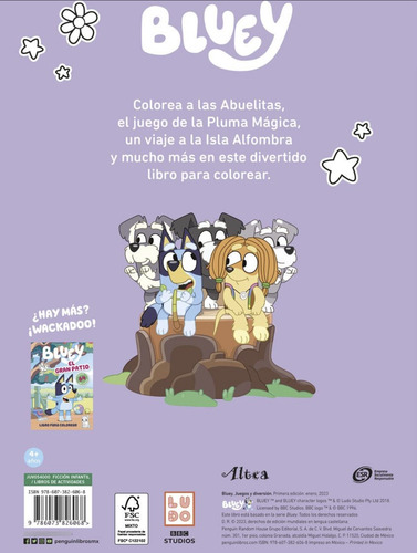 Bluey - Juegos Y Diversión - Libro Para Colorear