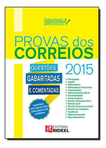 Livro Gabaritado E Aprovado - Provas Dos Correios