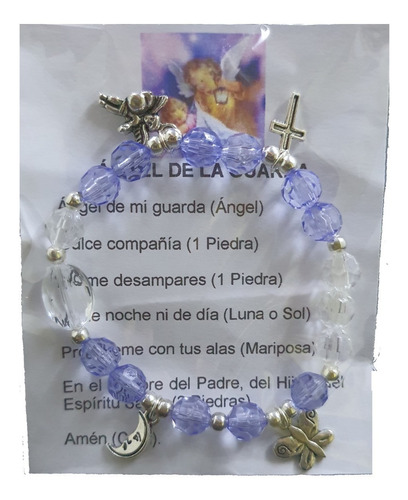 Pack 50 Pulsera Del Ángel De La Guarda Adulto, Hecha A Mano