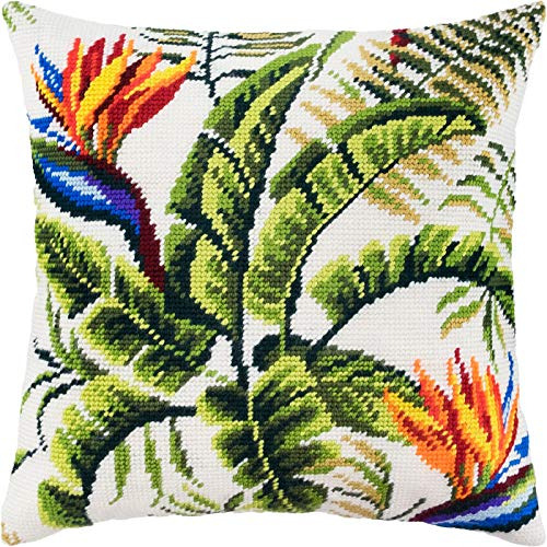 Tropics. Kit De Punto De Cruz Estampado. Cojín De 16x1...