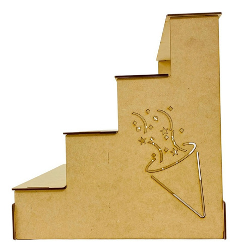 Imagen 5 de 10 de Base Decorativa Escalera Mdf Cupcake Mesa De Postres Fiesta