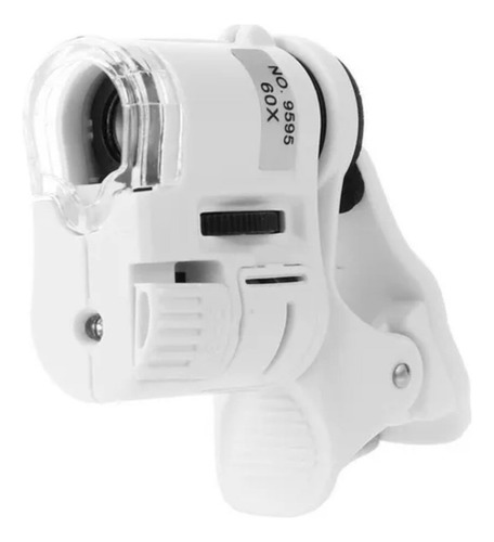 Microscopio Universal Zoom 60x Clip Celular Con Luz Led