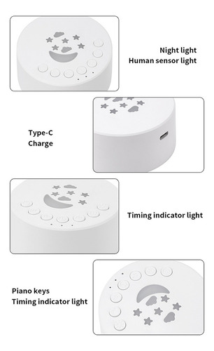 Máquina De Sonido For Bebés De Escritorio Con Luz Nocturna