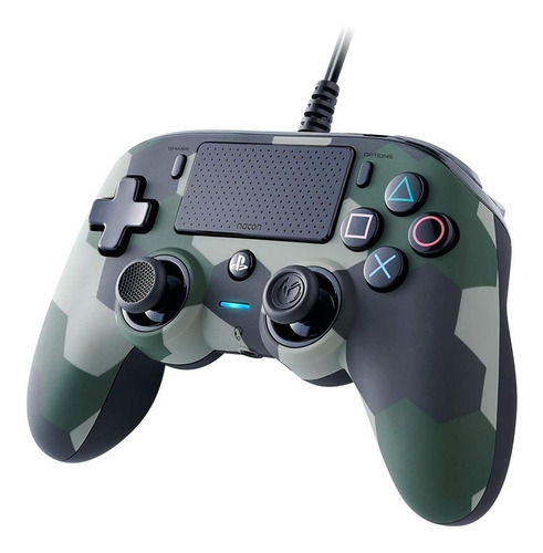 Imagen 3 de 5 de Joystick Nacon Wired Compact Controller For Ps4 Verde Camo