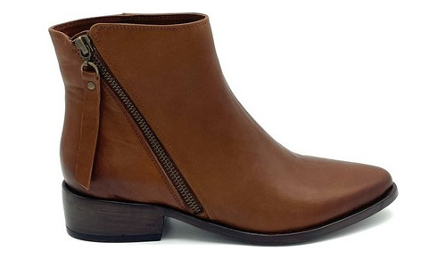 Botinetas Botas Mujer Cuero Cómodas Forradas Mdz Dakar