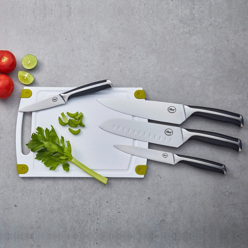 Imagen 3 de 3 de Cuchillo Santoku Ilko 18cm Plus Acero Inoxidable