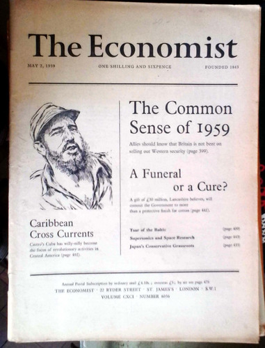 The Economist  May 1959 - London 390-488p Buen Estado Salvo
