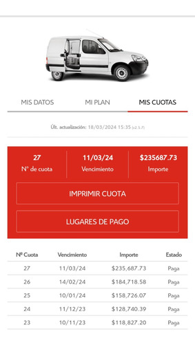 Citroën Berlingo Fur Vti115 ( Plan Cuota 27 Paga )utilitario