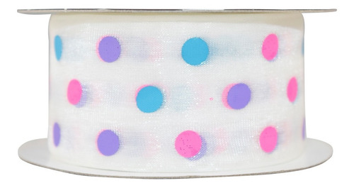 Imagen 2 de 3 de Listón De Organza Estampada De 39mm, Odm 1 1/2