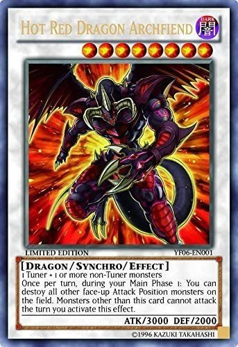 Yu-gi-oh.  dragón Rojo Archfiend Caliente (yf06-en001.