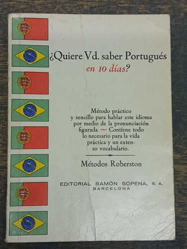 ¿ Quiere Ud. Saber Portugues En 10 Dias ? * Metodo Roberston