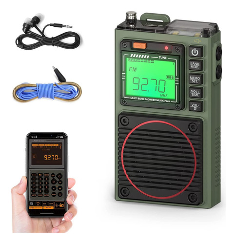 App Control Radio Am/fm/vhf/sw/wb Reproductor Bluetooth