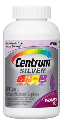 Centrum Silver Women 50+ Multivitaminico, Tabletas - 2 Unida