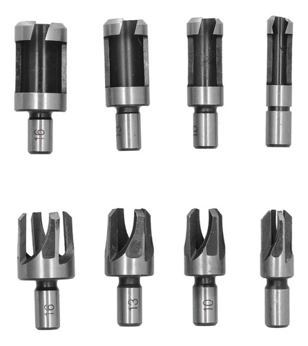 Broca For Tapones De Madera, 8 Piezas, Industrial, De Acero