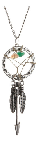 Colgante Spunkysoul Silver Bohemia Dreamcatcher Pluma Larga