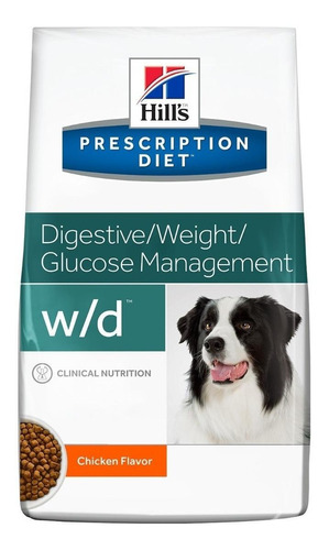 Alimento Hill's Prescription Diet Multi-Benefit w/d para cão adulto sabor frango em sacola de 1.5kg