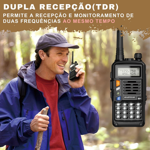 Kit 4 Rádios Baofeng Walkietalk Uvs9plus Rádiofm 2800mah 10w