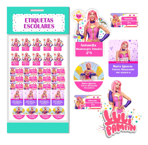 Etiquetas Escolares Personalizadas Luli Pampin Utiles Ropa