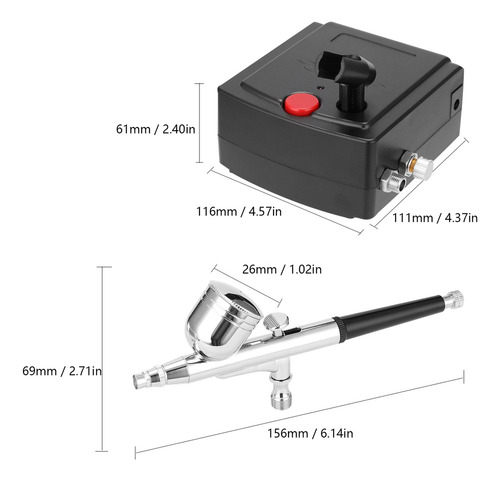 F Kit De Aerógrafo Para Pintar Con Aerógrafo