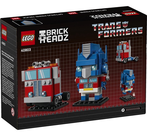 Lego Brickheadz Optimus Prime Robot Y Vehículo 40803 - 237pz Cantidad De Piezas 237