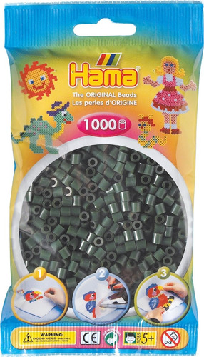 Hama Beads Midi Perler 1000 Unids Color Verde Oscuro Pixel