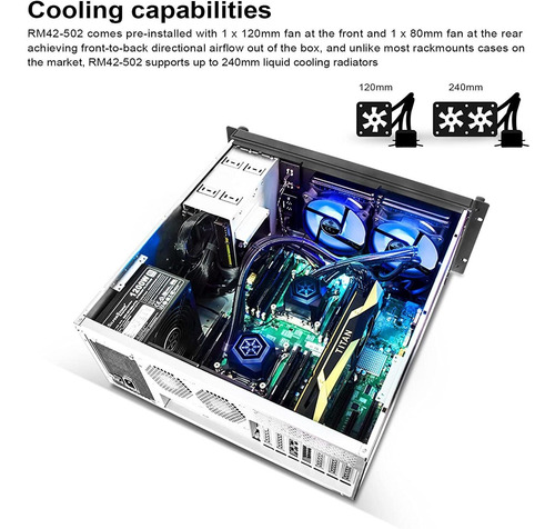 Gabinete Silverstone Technology Rm42-502, Montaje Rack 4u
