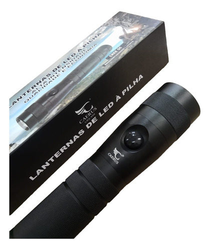 Lanterna Caerus Mega 1led 5w 2pilha Grande 80000 Lumens Lanterna Preta Luz Branco
