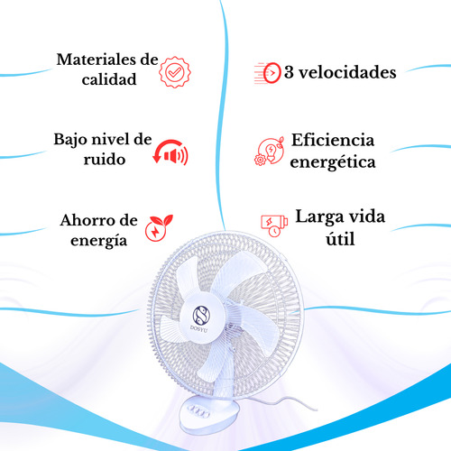 Dosyu Ventilador Escritorio Abanico Mesa Portatil Oscilatorio