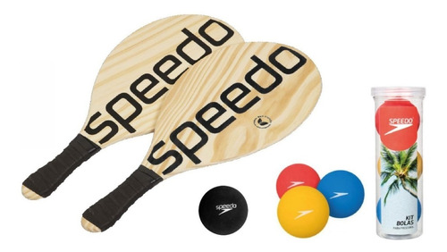 Kit Frescobol Speedo + Kit De 3 Bolas Speedo