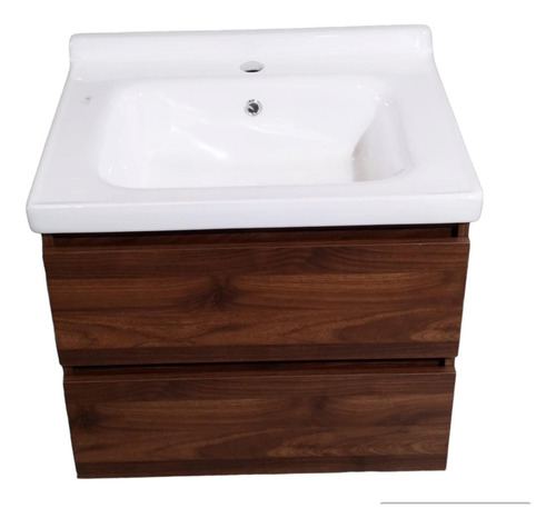 Mueble Baño Aereo Madera + Bacha 2 Cajones 60cm Rma6134