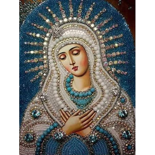 Kit De Pintura De Diamantes Virgen María, Kit De Borda...