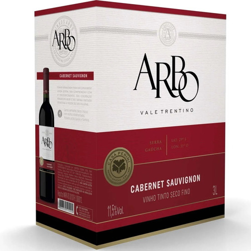 Vinho Casa Perini Arbo Cabernet Sauvignon Bag In Box 3 Lt