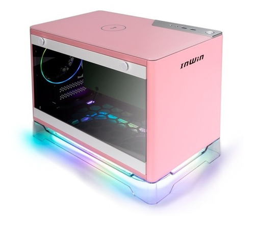 Gabinete In Win A1 Plus Pink Mini Torre Vidrio Templado /vc