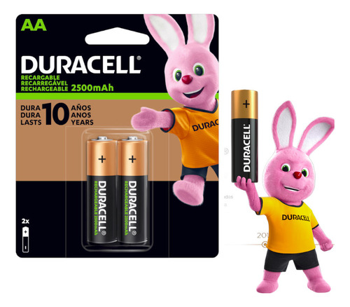 Pilas Duracell Recargables Aa 2500 Mah Pack 